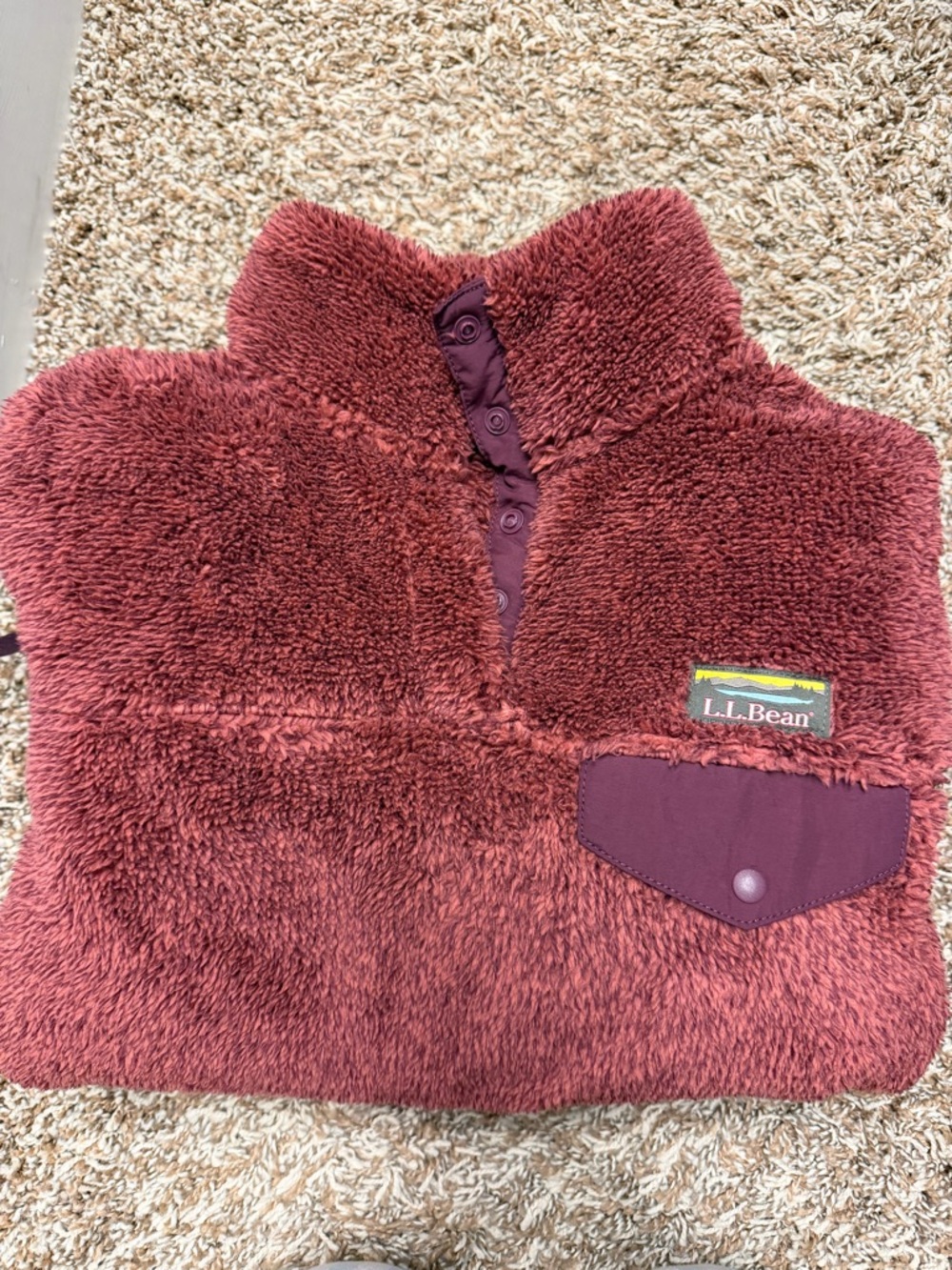 L.L. Bean | Fleece Pullover Vest - Burgundy